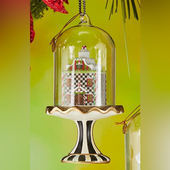 MacKenzie-Childs Candy Cottage Cloche Ornament with Windows ✨NEW✨ - Picture 8 of 8